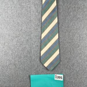 Ermenegildo Zegna Silk Neck Tie Colorful Diagonal Striped Mae In Italy Mens